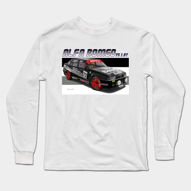 Alfa Romeo 75 Long Sleeve T-Shirt by PjesusArt